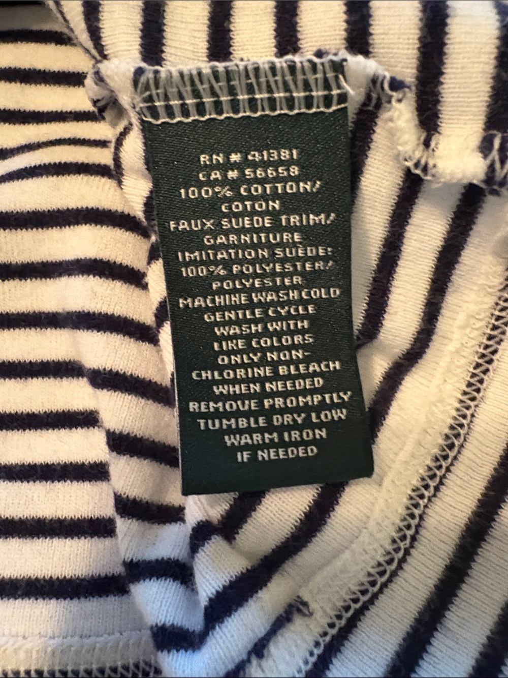 Lauren RL Striped Long-Sleeve with Suede Elbow Patches Size Large - Picture 10 of 12